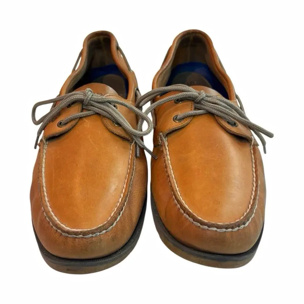 Sperry Top-Sider Authentic Original 2-Eye Boat Shoes Men’s 13M Tan Leather